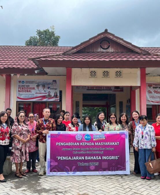 English Literature Department Lecturers from Unsrat Hold Community Service at SMP Negeri 5 Tenga